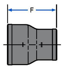 8 in.x 3 in. HP NH Short Inc Reducer