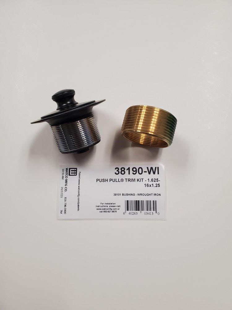 Push Pull Trim Kit with Buna-N-Seal & Adapter Bar in Wrought Iron 