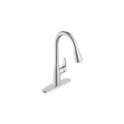 Single Handle Pull Down Kitchen Faucet in Polished Chrome