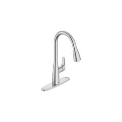 Single Handle Pull Down Kitchen Faucet in Stainless Steel