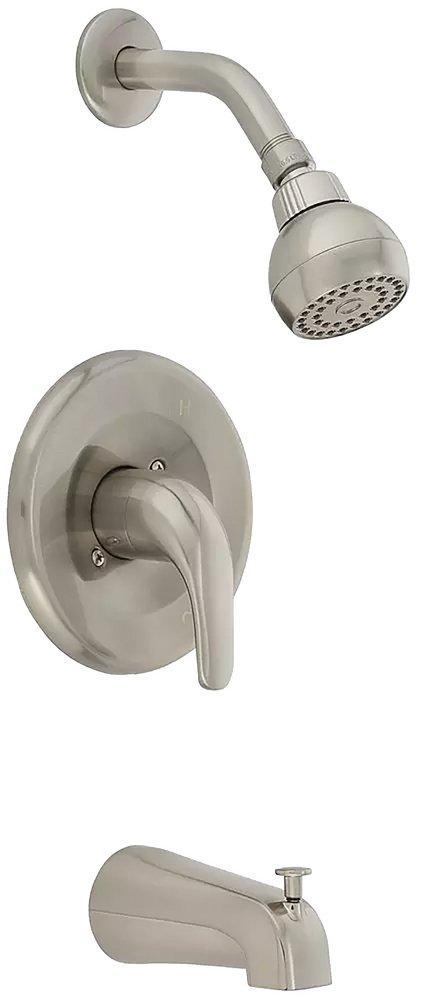 One Handle Single Function Bathtub & Shower Faucet in Brushed Nickel (Trim Only) 