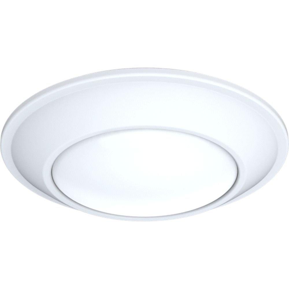 Contractor Select&trade; 6" SlimBasics&trade; JSBT Tapered Switchable White LED Surface Mount Disk Light with Motion Sensing 