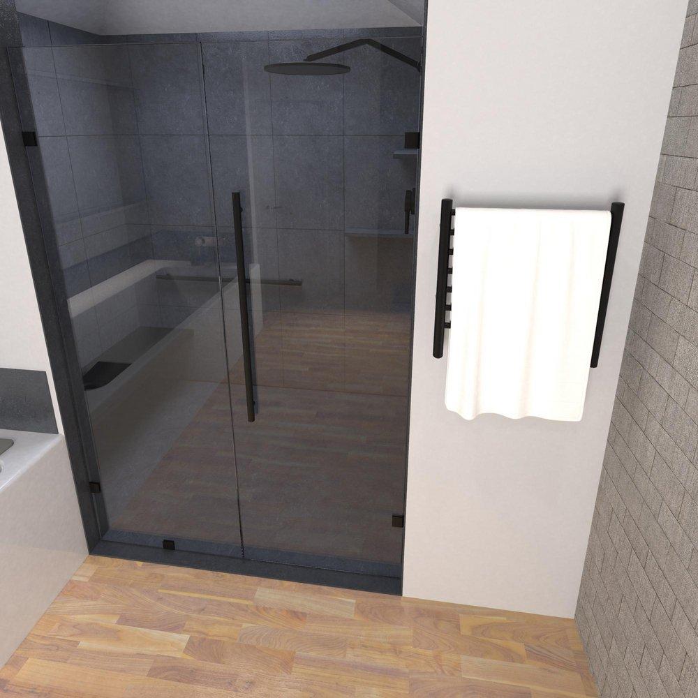 Amba Products Matte Black 20-3/8 x 21-1/4 in. Wall Mount Towel Warmer 