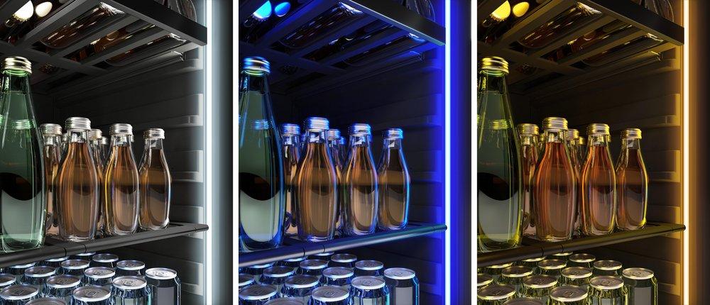 24 in. Single Zone Under Counter Beverage Cooler in Black Stainless Steel with Reversible Door 