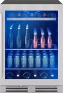 24 in. Single Zone Under Cabinet Beverage Cooler in Stainless Steel with Reversible Door 