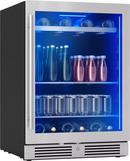 24 in. Single Zone Under Cabinet Beverage Cooler in Stainless Steel with Reversible Door 