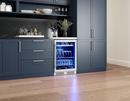 24 in. Single Zone Under Cabinet Beverage Cooler in Stainless Steel with Reversible Door 