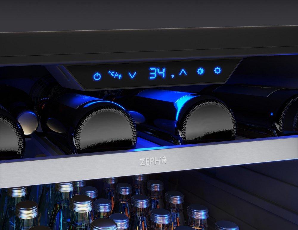 24 in. Single Zone Under Cabinet Beverage Cooler in Stainless Steel with Reversible Door 