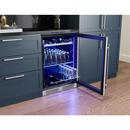 24 in. Single Zone Under Cabinet Beverage Cooler in Stainless Steel with Reversible Door 