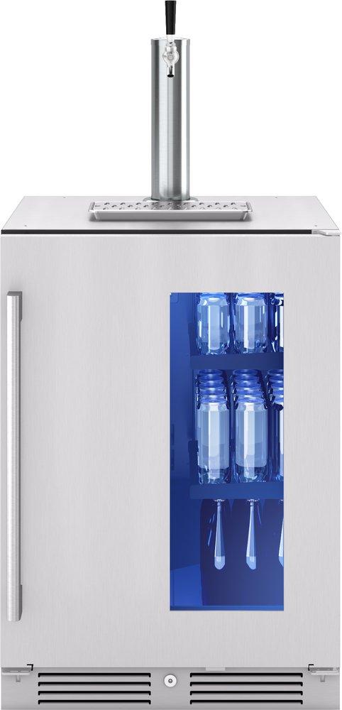 24 in. Single Zone Under Cabinet Kegerator & Beverage Cooler in Stainless Steel with Reversible Door 