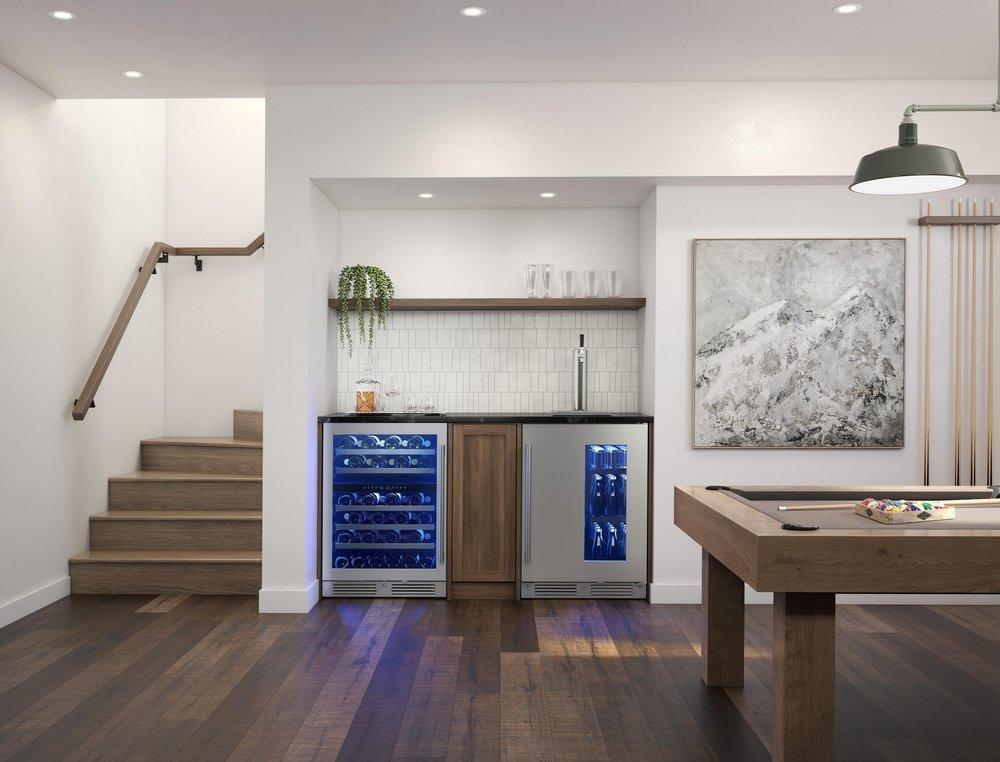 24 in. Single Zone Under Cabinet Kegerator & Beverage Cooler in Stainless Steel with Reversible Door 