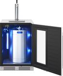 24 in. Single Zone Under Cabinet Kegerator & Beverage Cooler in Stainless Steel with Reversible Door 
