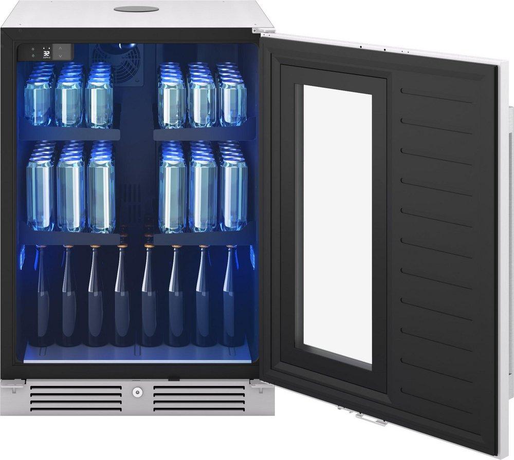24 in. Single Zone Under Cabinet Kegerator & Beverage Cooler in Stainless Steel with Reversible Door 
