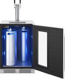 24 in. Single Zone Under Cabinet Kegerator & Beverage Cooler in Stainless Steel with Reversible Door 