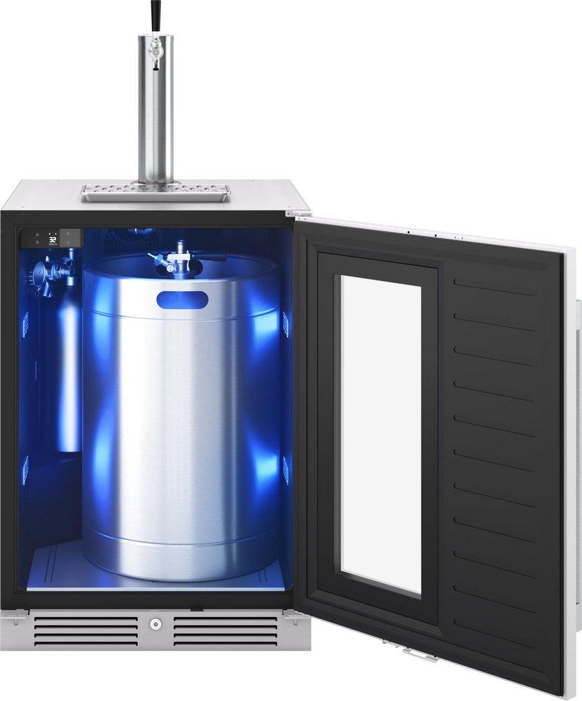 24 in. Single Zone Under Cabinet Kegerator & Beverage Cooler in Stainless Steel with Reversible Door 