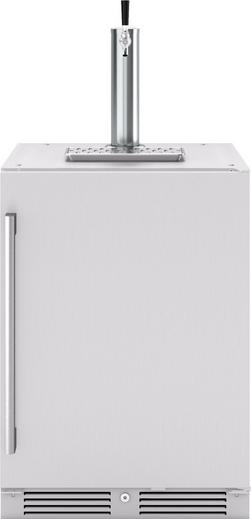 24 in. Single Zone Under Counter Outdoor Kegerator & Beverage Cooler in Stainless Steel with Reversible Door