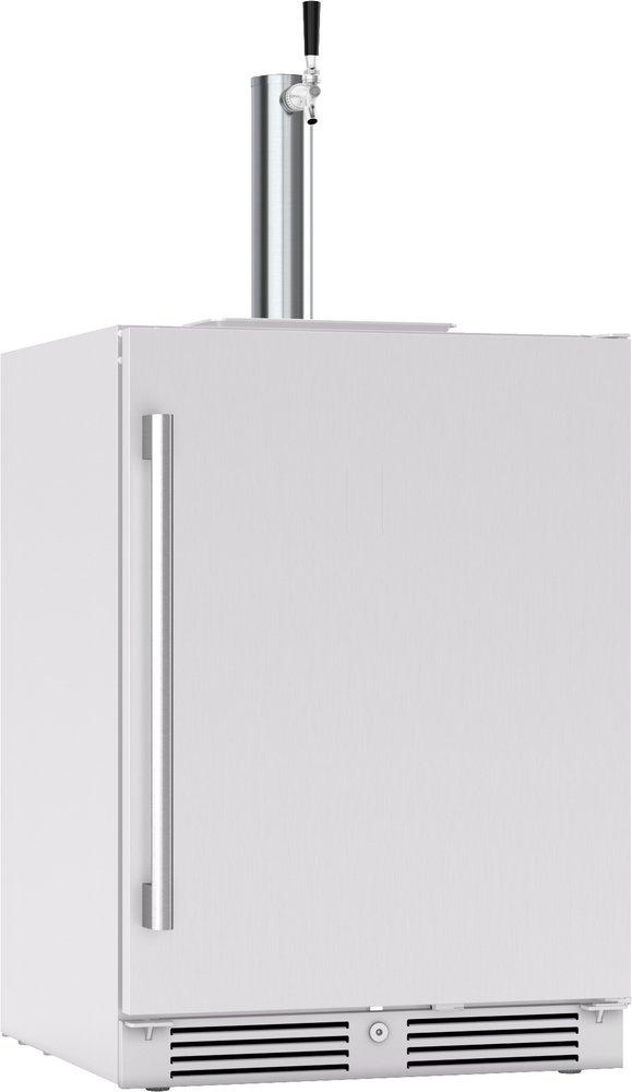 24 in. Single Zone Under Counter Outdoor Kegerator & Beverage Cooler in Stainless Steel with Reversible Door 