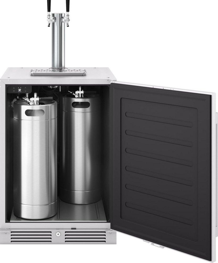 24 in. Single Zone Under Counter Outdoor Kegerator & Beverage Cooler in Stainless Steel with Reversible Door 
