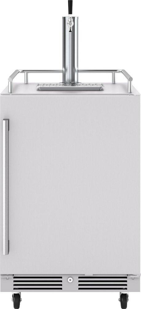 24 in. Single Zone Under Counter Outdoor Kegerator & Beverage Cooler in Stainless Steel with Reversible Door 