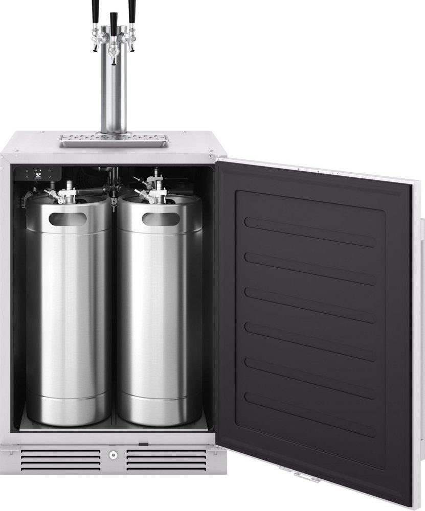 24 in. Single Zone Under Counter Outdoor Kegerator & Beverage Cooler in Stainless Steel with Reversible Door 