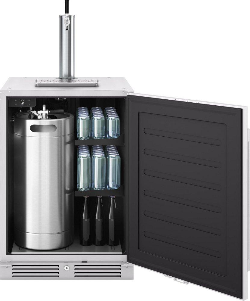 24 in. Single Zone Under Counter Outdoor Kegerator & Beverage Cooler in Stainless Steel with Reversible Door 