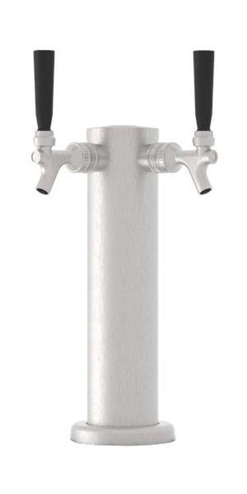 Kegerator Double Tap Kit with CO2 in Stainless Steel 