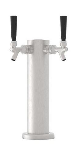 Kegerator Double Tap Kit with CO2 in Stainless Steel