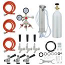 Kegerator Triple Tap Kit with CO2 in Stainless Steel 