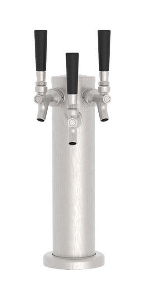 Kegerator Triple Tap Kit with CO2 in Stainless Steel 