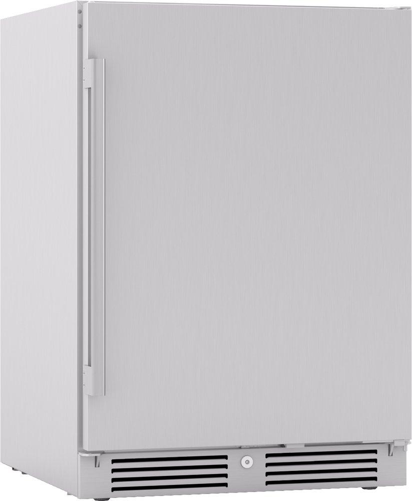 24 in. Single Zone Outdoor Compact Refrigerator in Stainless Steel with Reverisble Door and Lock 