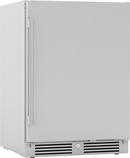 24 in. Single Zone Outdoor Compact Refrigerator in Stainless Steel with Reverisble Door and Lock 