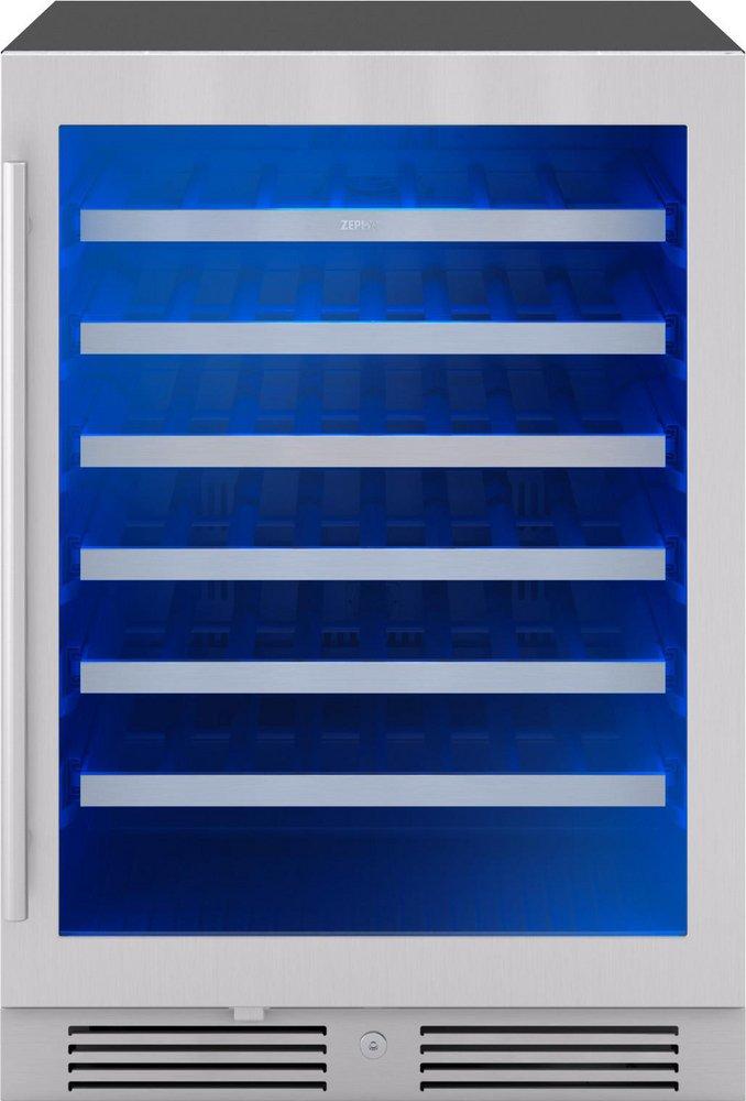 24 in. Single Zone Under Counter Wine Cooler in Stainless Steel with Reversible Door 