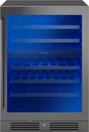 24 in. Dual Zone Under Counter Wine Cooler in Black Stainless Steel with Reversible Door 
