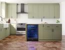 24 in. Dual Zone Under Counter Wine Cooler in Black Stainless Steel with Reversible Door 