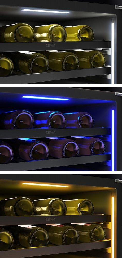 24 in. Dual Zone Under Counter Wine Cooler in Black Stainless Steel with Reversible Door 