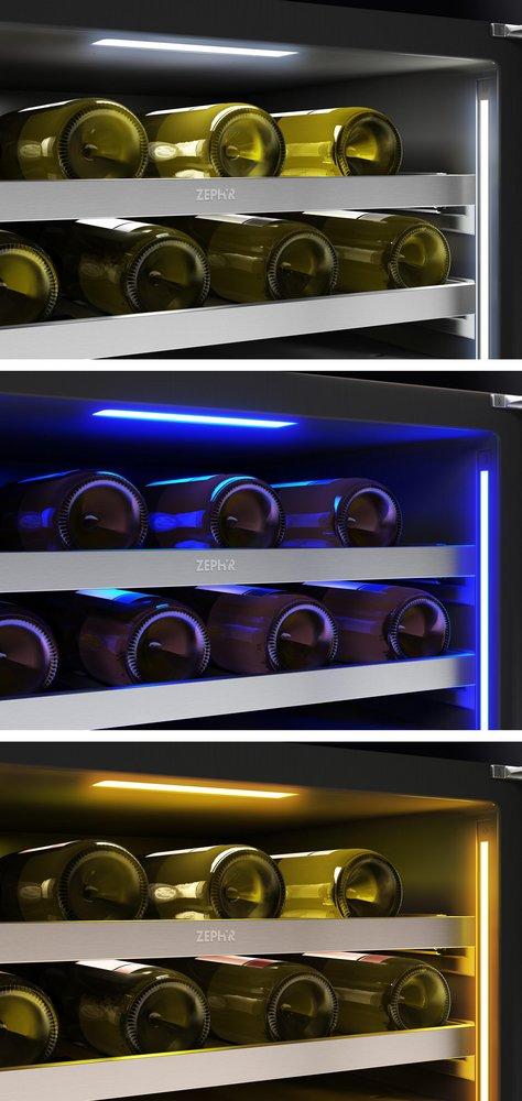 24 in. Dual Zone Under Counter Wine Cooler in Stainless Steel with Reversible Door 