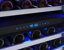 24 in. Dual Zone Under Counter Wine Cooler in Stainless Steel with Reversible Door 