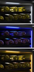 24 in. Dual Zone Under Counter Wine Cooler with French Doors in Stainless Steel 