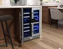 24 in. Dual Zone Under Counter Wine Cooler with French Doors in Stainless Steel 