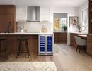 24 in. Single Zone Under Counter Wine Cooler in Stainless Steel with French Doors 