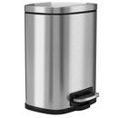 1.32 Gallon Fire Rated Stainless Steel Soft Step Trash Can with Odor Filter and Removable Inner Bucket