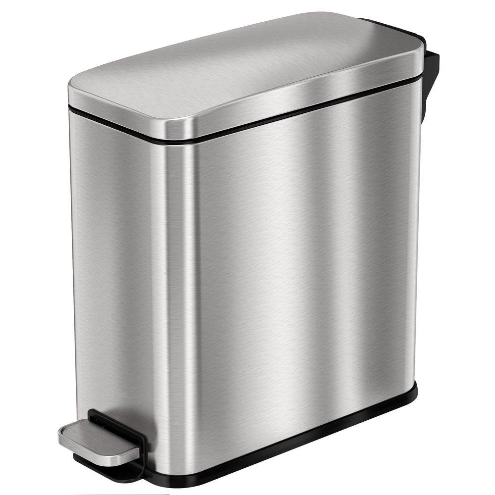 3 Gal Fire Rated Stainless Steel Soft Step Trash Can with Odor Filter and Removable Inner Bucket 