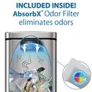 3 Gal Fire Rated Stainless Steel Soft Step Trash Can with Odor Filter and Removable Inner Bucket 