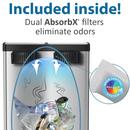 16 gal Stainless Steel Combination Step Recycle Bin & Trash Can w/ Odor Filters & Removable Inner Buckets 