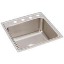 22 x 22 in. 4 Hole Stainless Steel Single Bowl Drop-in Kitchen Sink in Lustrous Satin