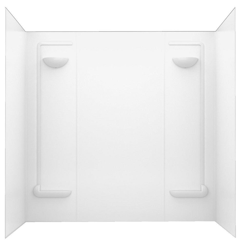 Swan Corporation White 60 x 57 in. Tub & Shower Wall 