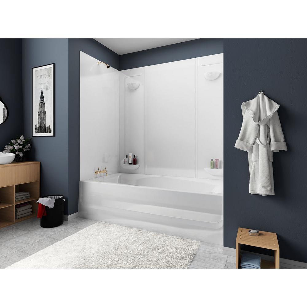 Swan Corporation White 58 x 60 in. Bath Wall Kit 