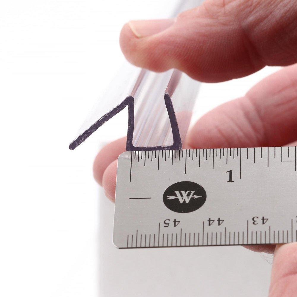 Prime-Line Clear 1/2 x 3/8 in. Frameless Seal 