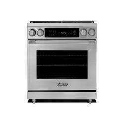 29-15/16 x 27-1/16 x 36-1/16 in. 23000 BTU 6.3 cu. ft. 4-Burner Dual Fuel Sealed Freestanding Range in Stainless Steel