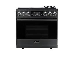 35-7/8 x 27-1/2 x 36-1/8 in. 22000 BTU 4.8 cu. ft. 6-Burner Dual Fuel Sealed Freestanding Range in Graphite Stainless Steel